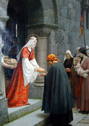 The Charity of Elisabeth of Hungary by Edmund Blair Leighton.jpg